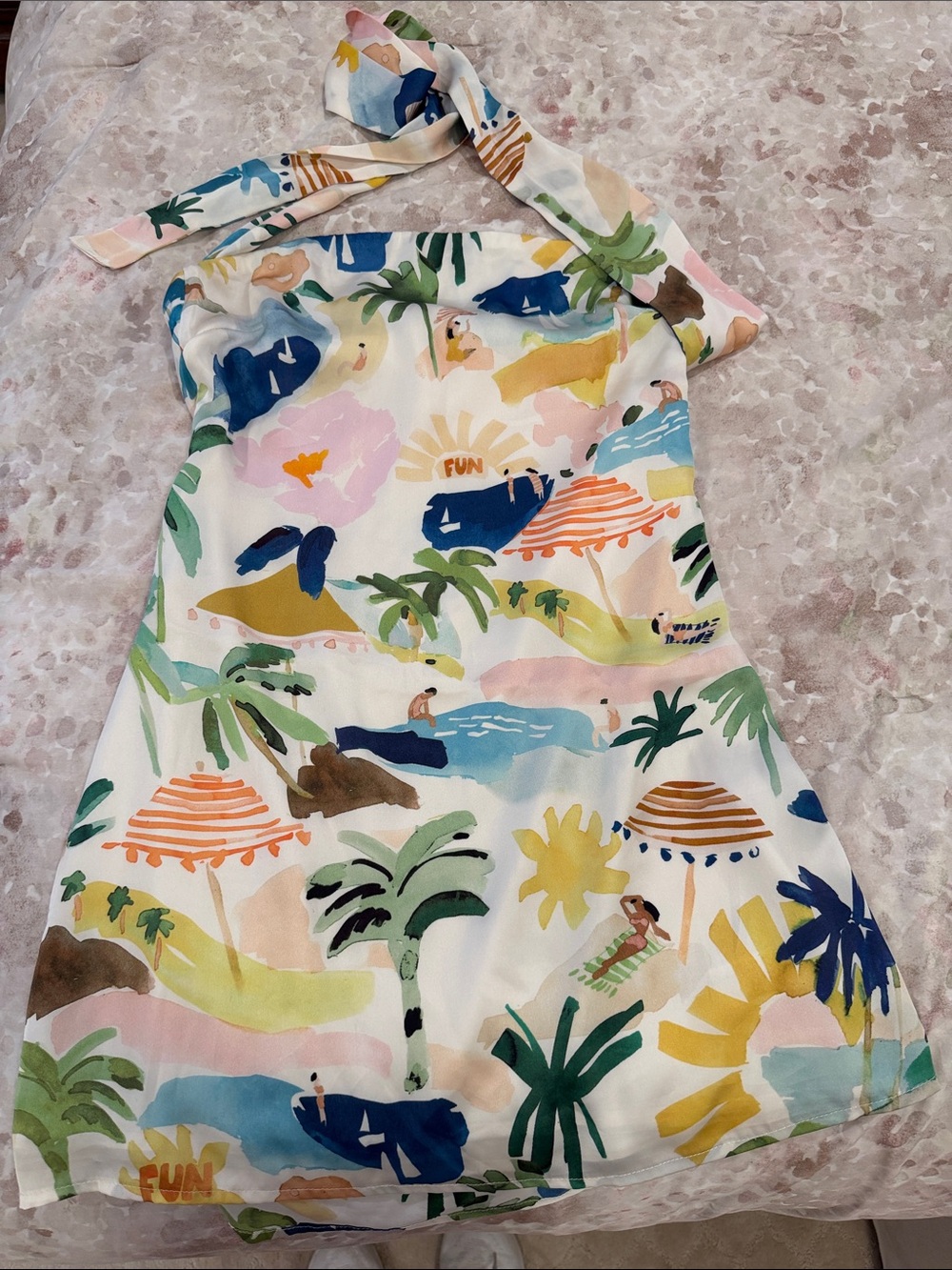 Vici Multicolor Tropical Halter Dress